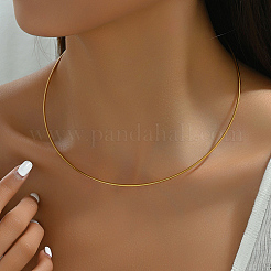 Простое тонкое ожерелье-воротник из нержавеющей стали 201&nbsp;QV1917-1