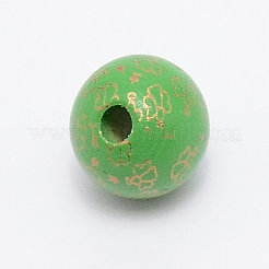 Perles de bois naturel imprimées&nbsp;WOOD-TAC0007-57D