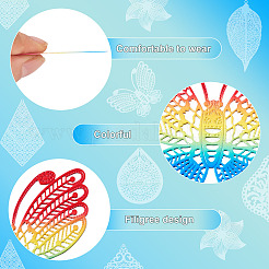 32 шт. 8 стильных филигранных подвески из нержавеющей стали 430&nbsp;STAS-BY0001-05