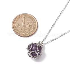 Ожерелья из нержавеющей стали 304 с цепочкой из троса NJEW-JN04716-02