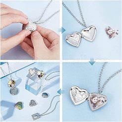 イオンプレーティング（IP）304ステンレススチールロケットペンダント5個  ネックレス用フォトフレームペンダント  花とハート  ゴールドカラー  29x29x7mm  穴：2mm  内径：20x19mm&nbsp;STAS-UN0037-25