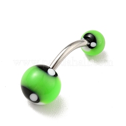 10шт акриловая круглая изогнутая штанга из бисера AJEW-G041-02P