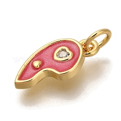 Porte micro ouvrent pendentifs zircone cubique en laiton de placage&nbsp;KK-I720-71G-03A