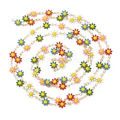 Цепочки с латунными эмалированными звеньями Daisy CHC-G018-01KCG