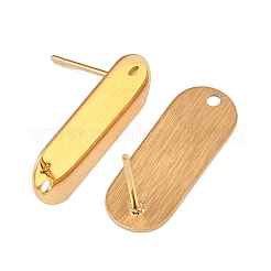 Овальные серьги-гвоздики из нержавеющей стали 316 STAS-D389-02G