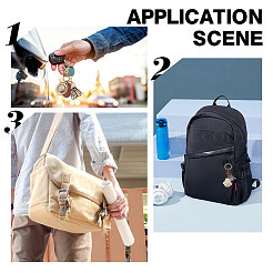 3шт. 3 стиля ретро плетеный брелок из коровьей кожи KEYC-AR0001-30