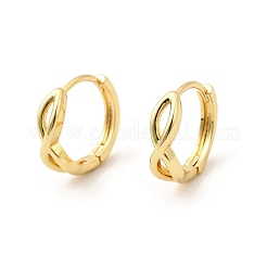 Серьги-кольца из латуни бесконечности для женщин EJEW-U068-01G