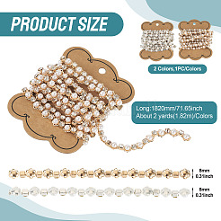 2 шт. 2-цветные железные цепочки-чашки со стразами FIND-TA0008-01