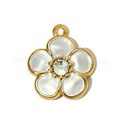 Подвески-цветы из эмалированной нержавеющей стали 304&nbsp;STAS-OY005-20G