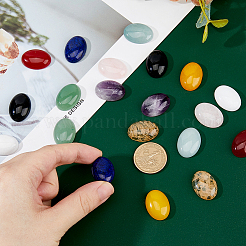 20 шт. 10 стиля кабошонов из натуральных и синтетических смешанных драгоценных камней G-FH0002-56