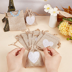 Мешки для хранения из джутовой ткани ABAG-WH0031-30