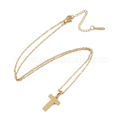 Ионное покрытие (ip) начальная буква 304 нержавеющая сталь кулон ожерелья&nbsp;NJEW-M199-01G-T