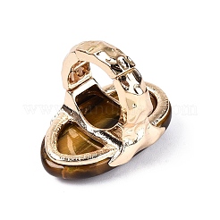 Anelli per dita allungabili naturali con occhi di tigre&nbsp;RJEW-N055-01D