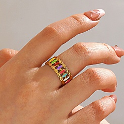 Кольца-манжеты из нержавеющей стали 304 для женщин&nbsp;LS-RJEW-I113-02G-03