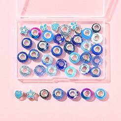 40 шт. 20 стиля синей серии европейские бусины из смолы RPDL-FS0001-02