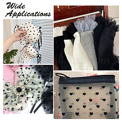 Сетчатая ткань из полиэстера с рисунком сердца SENE-WH0003-46