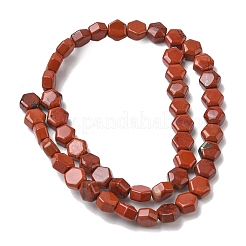 Natürliche rote Jaspis Perlen Stränge&nbsp;G-G463-A12-8x9mm
