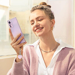 Смола персики украшение телефон прелести ремешок HJEW-PH01765