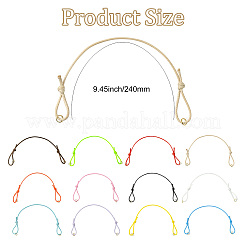 60шт 12 цвета регулируемый вощеный полиэстеровый шнур для изготовления браслета&nbsp;AJEW-CJ00011