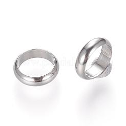 変色しにくい304ステンレススチール製リンクリング  ステンレス鋼色  10x3mm  穴：8mm&nbsp;STAS-P118-09