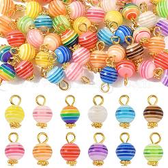 50 шт. подвески из прозрачной смолы в полоску&nbsp;PALLOY-FS00041-02