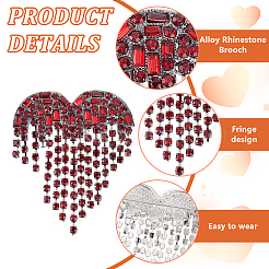 2шт брошь из двухцветного сплава со стразами&nbsp;FIND-GO0003-52