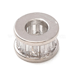 Ottone pave perline cubic zirconia europee&nbsp;CU-CBA0A9C-12P-B