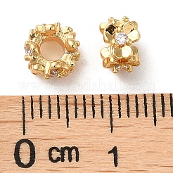 Латунные микро проложить кубического циркония бусы KK-P239-31B-G