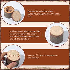 1 шт. деревянные коробки для колец с крышкой DJEW-SP0001-10