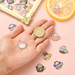 30шт 6 стиля подвески из сплава с эмалью ENAM-CJ0003-38