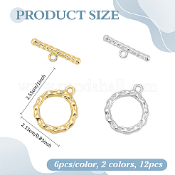12 pz 2 colori fermagli a levetta in ottone&nbsp;KK-BC0015-49A