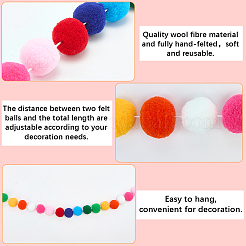 Baumwolle Weihnachten Pompom Ball String Ornamente&nbsp;AJEW-WH20020-101F