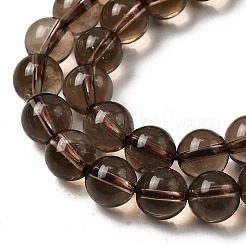 Природные дымчатый кварц бисер пряди круглые G-E329-8mm-38