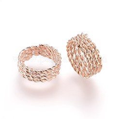 Сплав волос оплетка пружинные кольца&nbsp;OHAR-WH0013-01RG