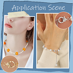 6 шт. 2-цветные застежки-карабины из латуни с микропаве из кубического циркония&nbsp;ZIRC-BBC0003-27