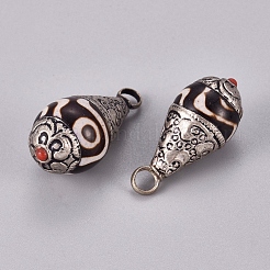 Ручной тибетском стиле DZI подвески TIBEB-D002-5