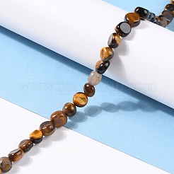 Природных тигровый глаз бисер нитей G-G018-17