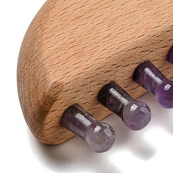 Natürlicher Amethyst-Kopfhautmassager&nbsp;AJEW-G058-01D