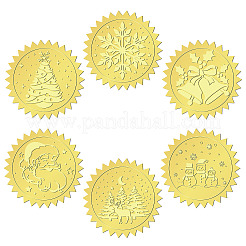 6 шаблон тисненых наклеек из алюминиевой фольги и бумаги DIY-WH0451-005