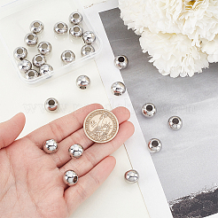 25 шт. европейские бусины из нержавеющей стали 304 STAS-GA0001-93
