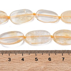 Нити из нагретых натуральных цитриновых бусин&nbsp;G-L650-E01-01