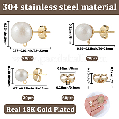 Boucles d'oreilles à tige en acier inoxydable 304&nbsp;EJEW-SP0001-17B