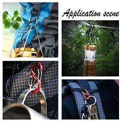 4 шт. двухцветные алюминиевые сплавные карабины для скалолазания FIND-CA0002-27A