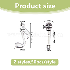 100шт 2 стиля подвески из цинкового сплава в тибетском стиле TIBEP-DC0001-48