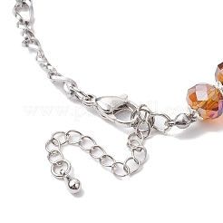 Браслеты из граненого стекла rondelle&nbsp;AJEW-JB01220