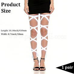 1 Paar reflektierende Beinstulpen aus Polyester für Damen&nbsp;AJEW-GF0014-04B
