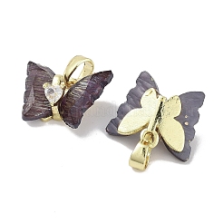 Colgantes de latón con baño de oro y circonitas cúbicas microengaste.&nbsp;KK-R161-06G-04