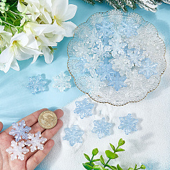 36 шт. двухцветные светящиеся прозрачные акриловые бусины&nbsp;OACR-SC0002-78