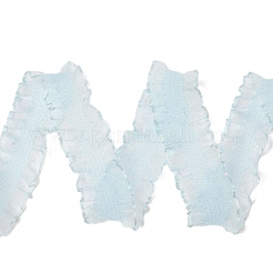 20 ярд полиэстеровой плиссированной эластичной кружевной отделки SRIB-M015-01E