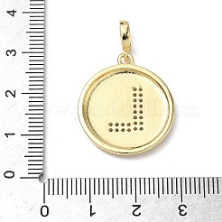 Латунные микропаве прозрачные подвески с фианитом&nbsp;KK-L253-17G-L